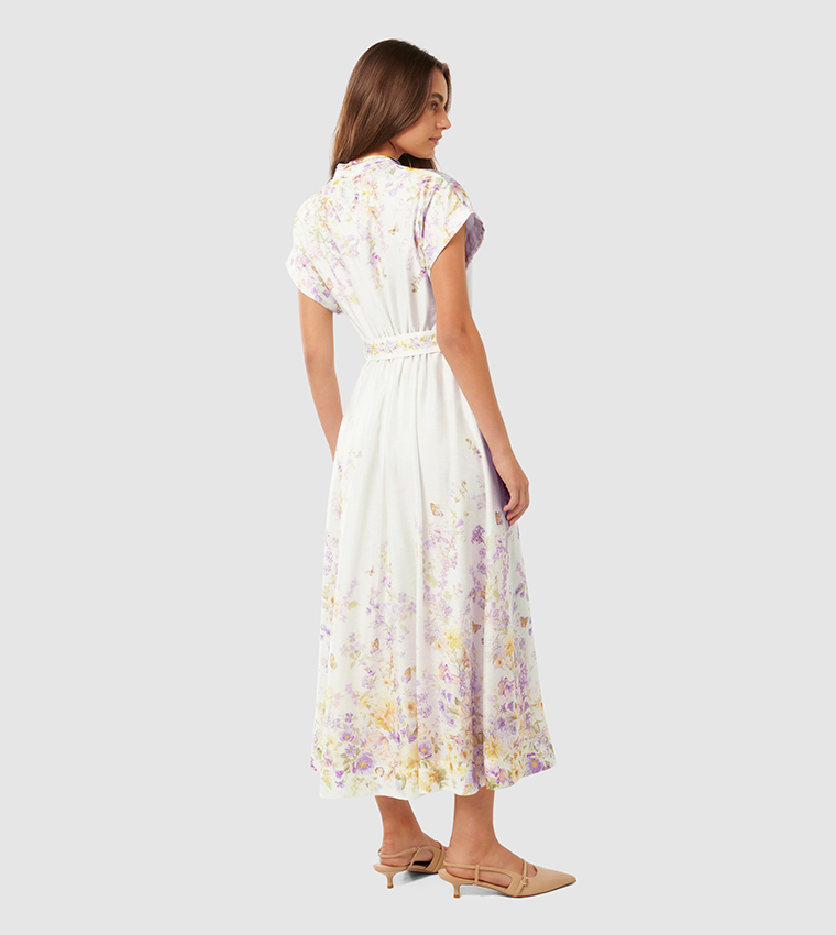 MOLLIE Printed Midi Dress