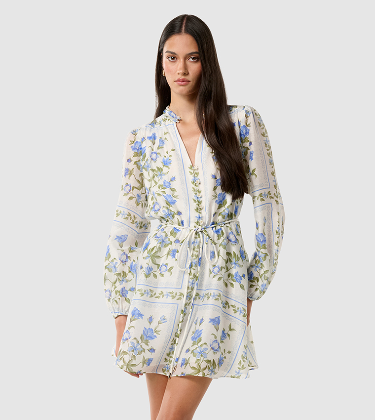 TAMILA Printed Skater Mini Dress