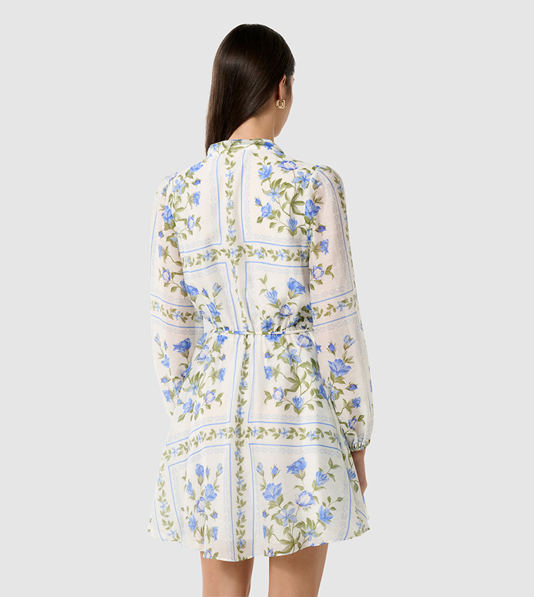 TAMILA Printed Skater Mini Dress