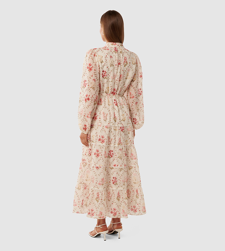 JESSIE Printed Button Down Midi Dress
