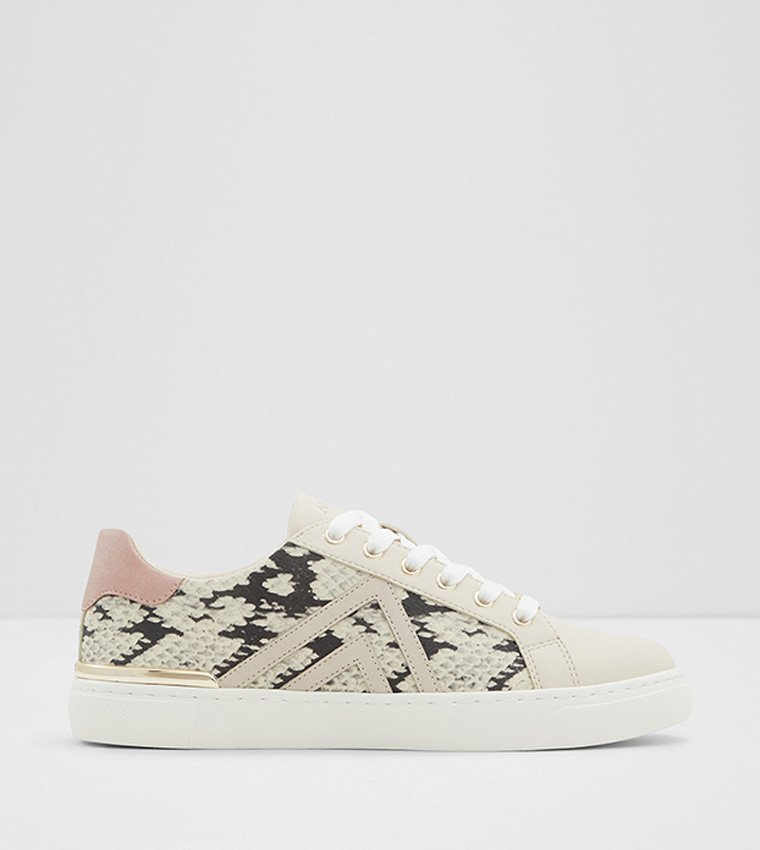 FRANN Snake Printed Lace Up Casual Shoes