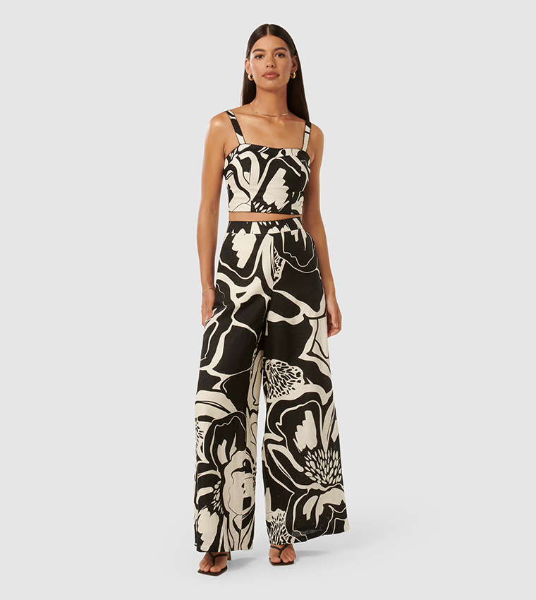 Zaika patterned wide leg trouser
