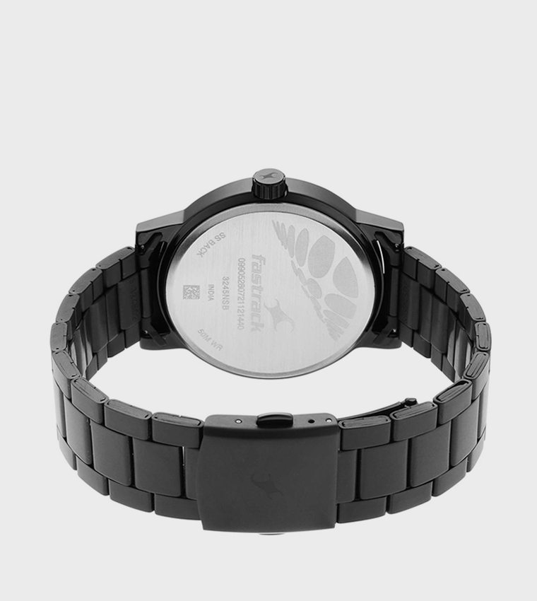 Fastrack ss black 50m wr hotsell