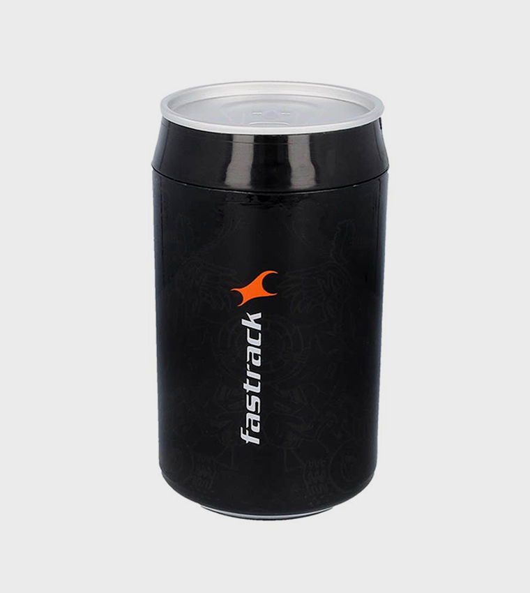 Black Dial Leather Strap Watch