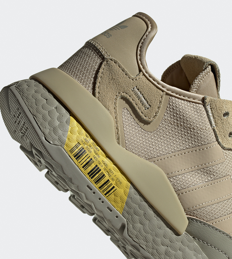 Buy Adidas Nite Jogger Feather Grey Savannah Spring Yellow In Grey