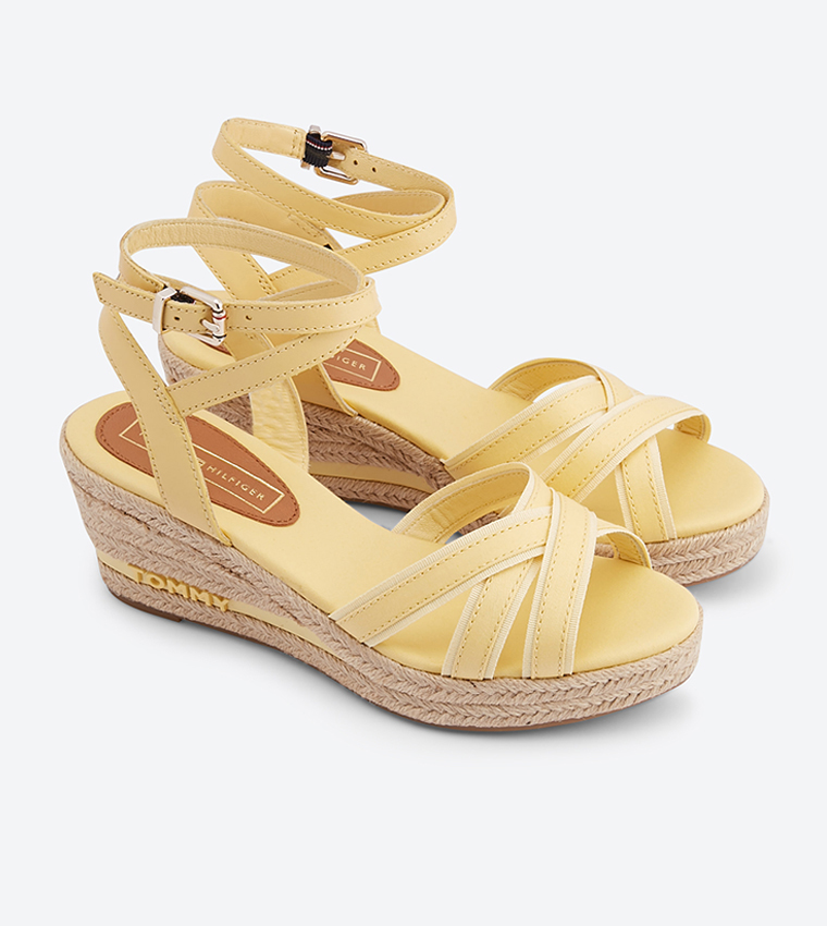 Tommy hilfiger sale yellow wedges