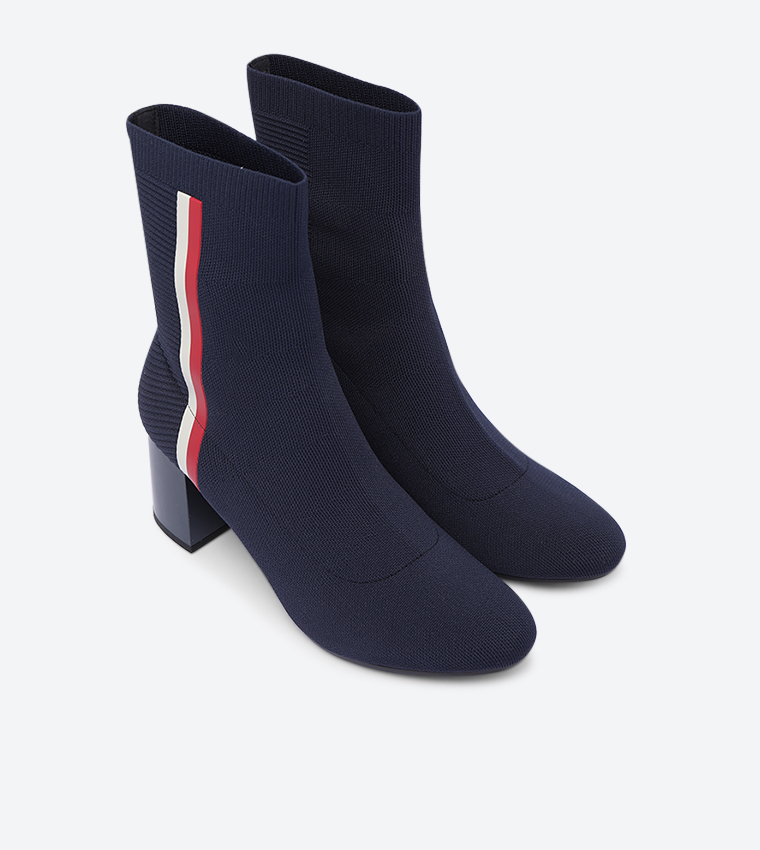 Tommy hilfiger sock boots on sale navy