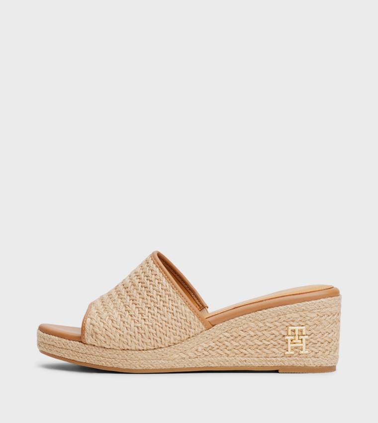 Monogram Detail Espadrille Wedges