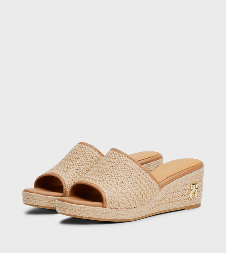 Monogram Detail Espadrille Wedges