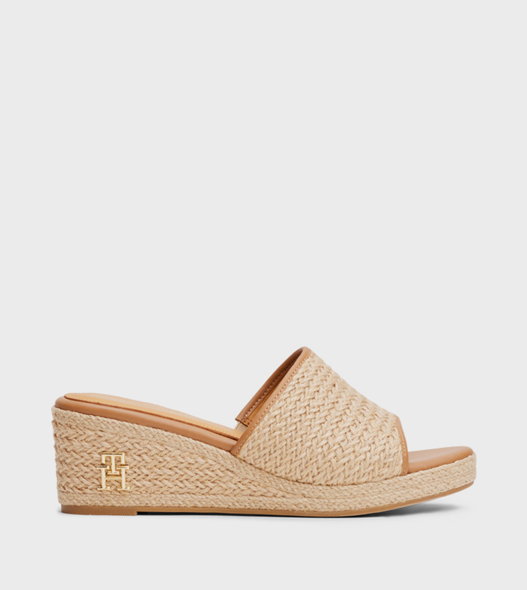 Monogram Detail Espadrille Wedges