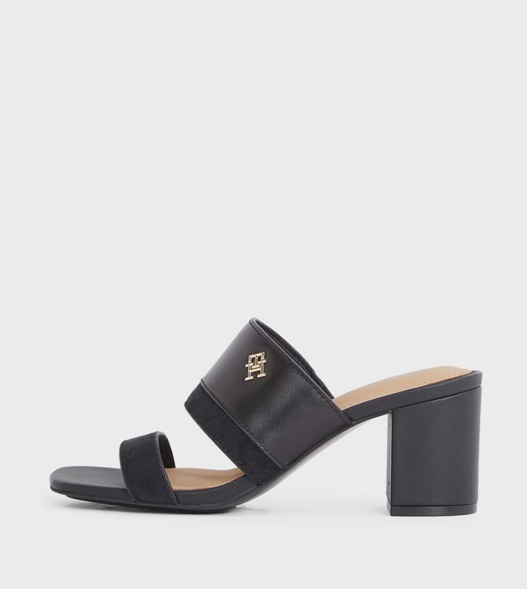 Leather Block Heel Sandals