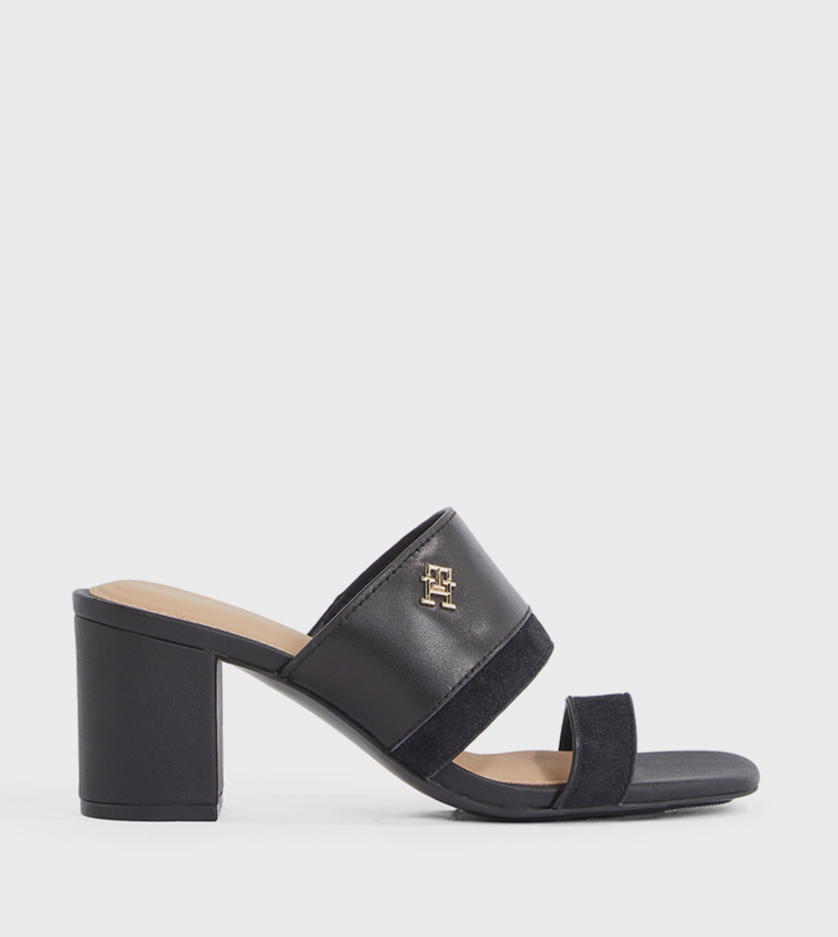 Leather Block Heel Sandals