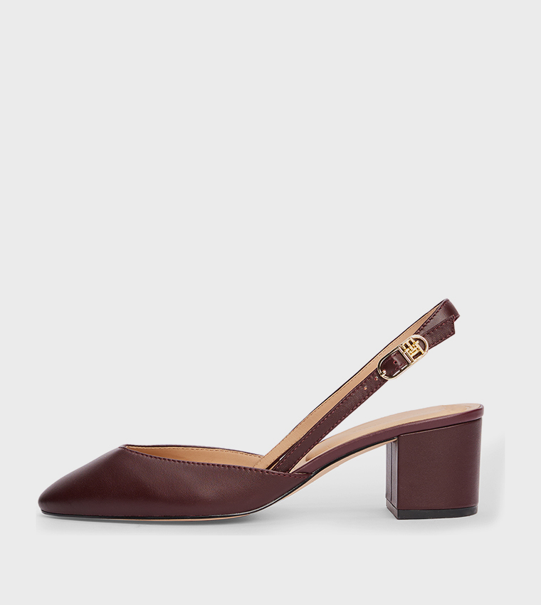 Slingback Block Heel Pumps