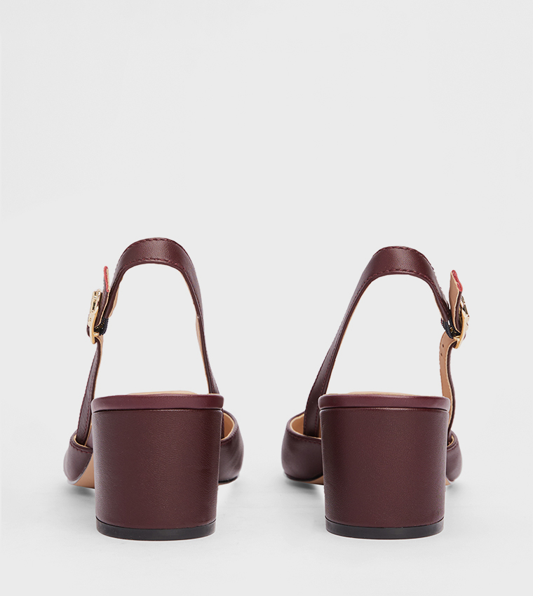 Slingback Block Heel Pumps