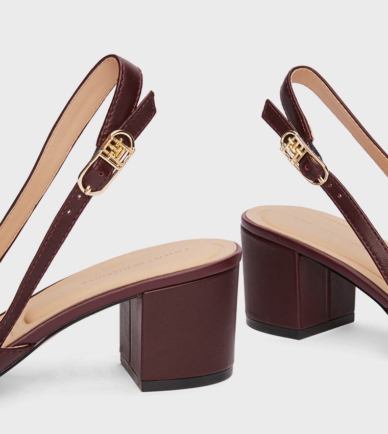 Slingback Block Heel Pumps