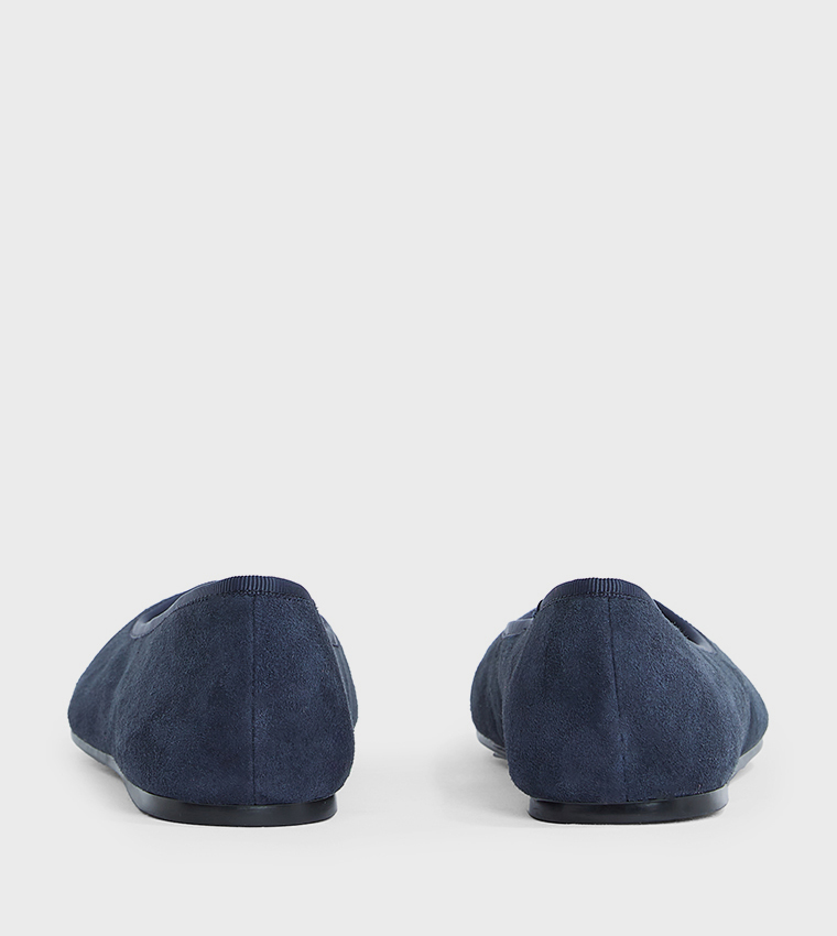 Logo Detail Leather Ballerinas