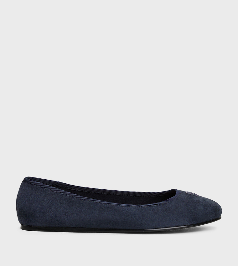 Logo Detail Leather Ballerinas