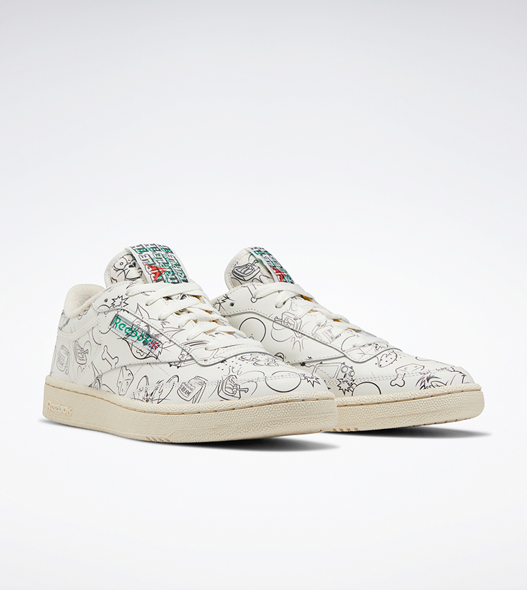 Patterned Lace-Up Sneakers