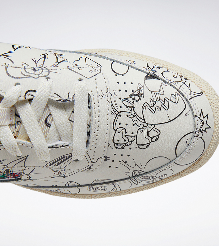 Patterned Lace-Up Sneakers