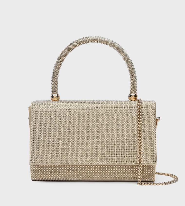 Embellished Top Handle Bag