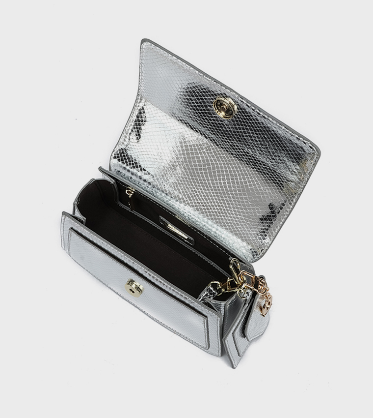 Textured Convertible Crossbody Bag with Pouch