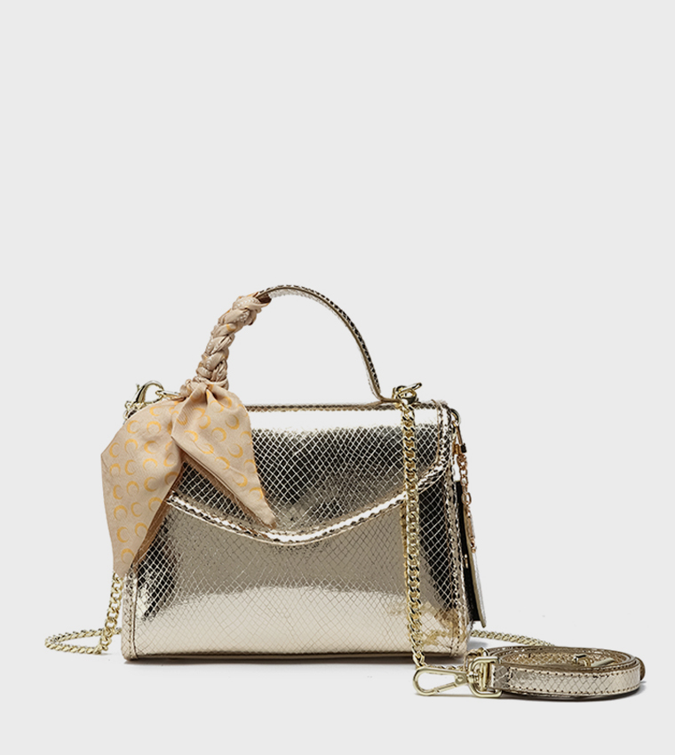 Textured Top Handle Bag
