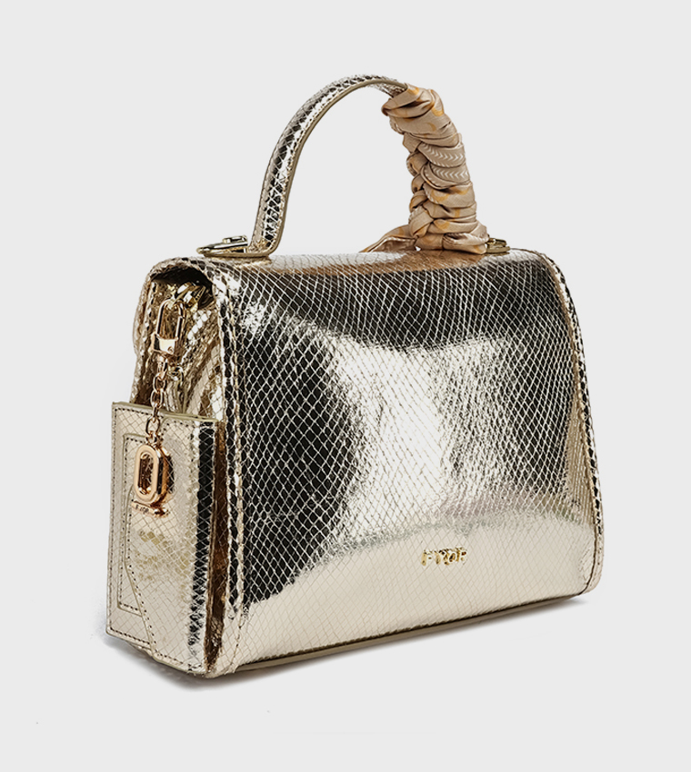 Textured Top Handle Bag