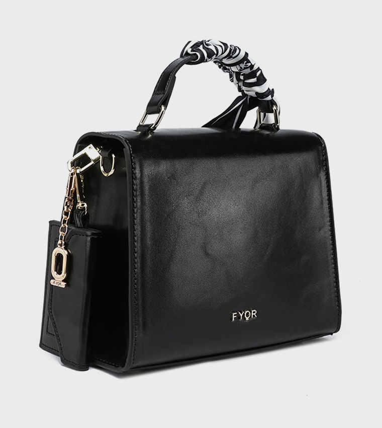Logo Detail Top Handle Bag with Pouch