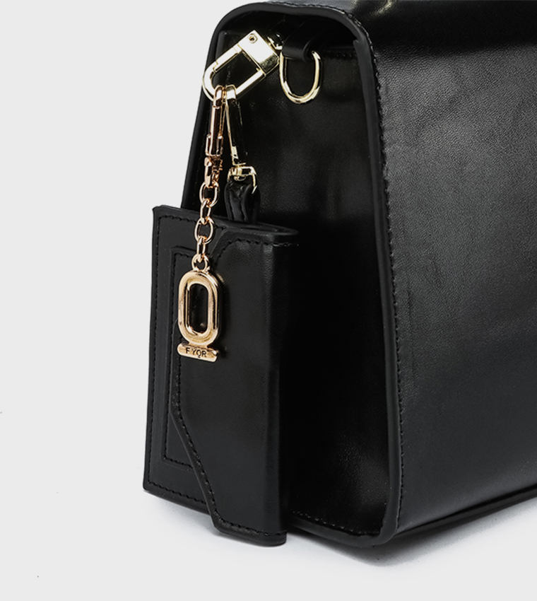 Logo Detail Top Handle Bag with Pouch