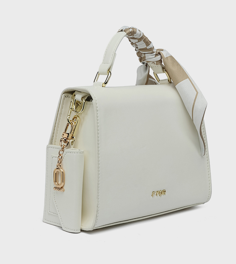Logo Detail Top Handle Bag with Pouch