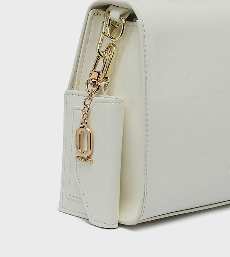 Logo Detail Top Handle Bag with Pouch