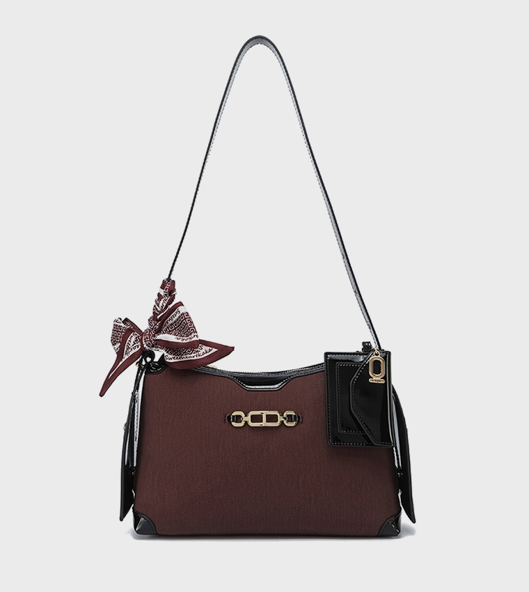 Metal Accent Shoulder Bag