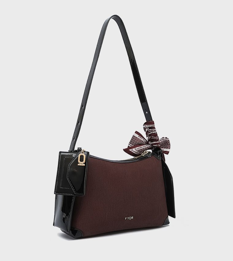 Metal Accent Shoulder Bag