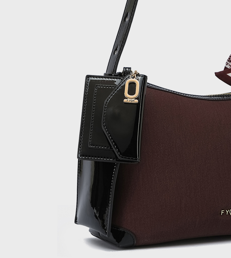 Metal Accent Shoulder Bag