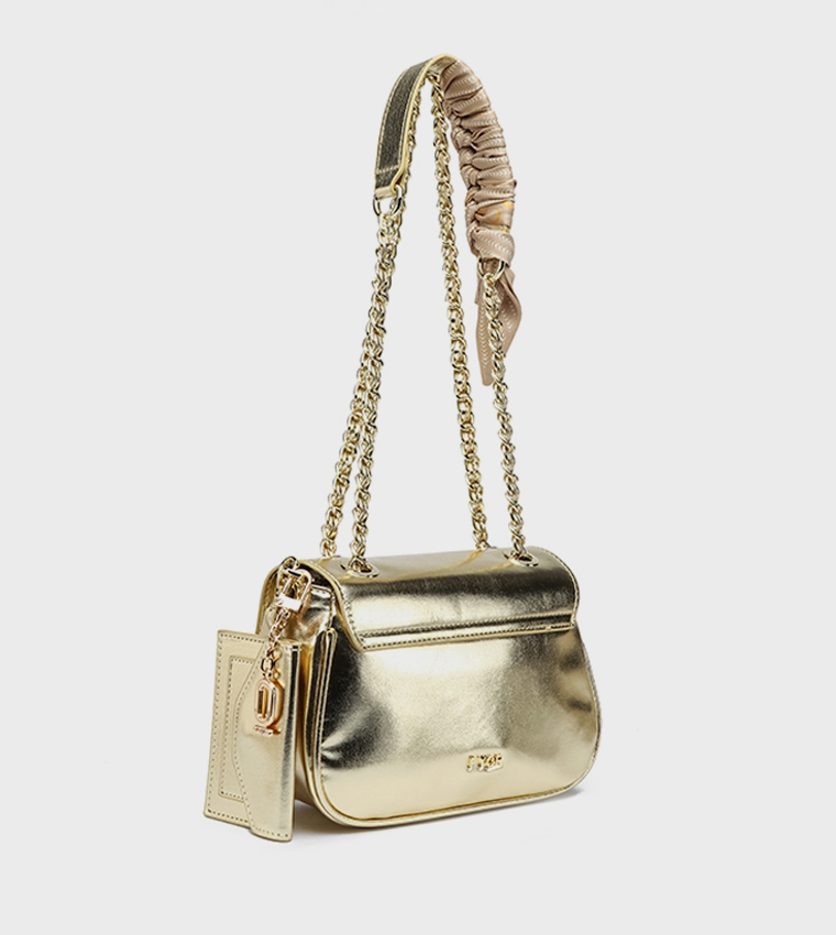 Tweed Shoulder Bag with Pouch