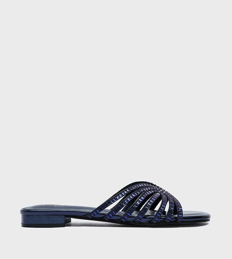 Embellished Open Toe Flat Sandals