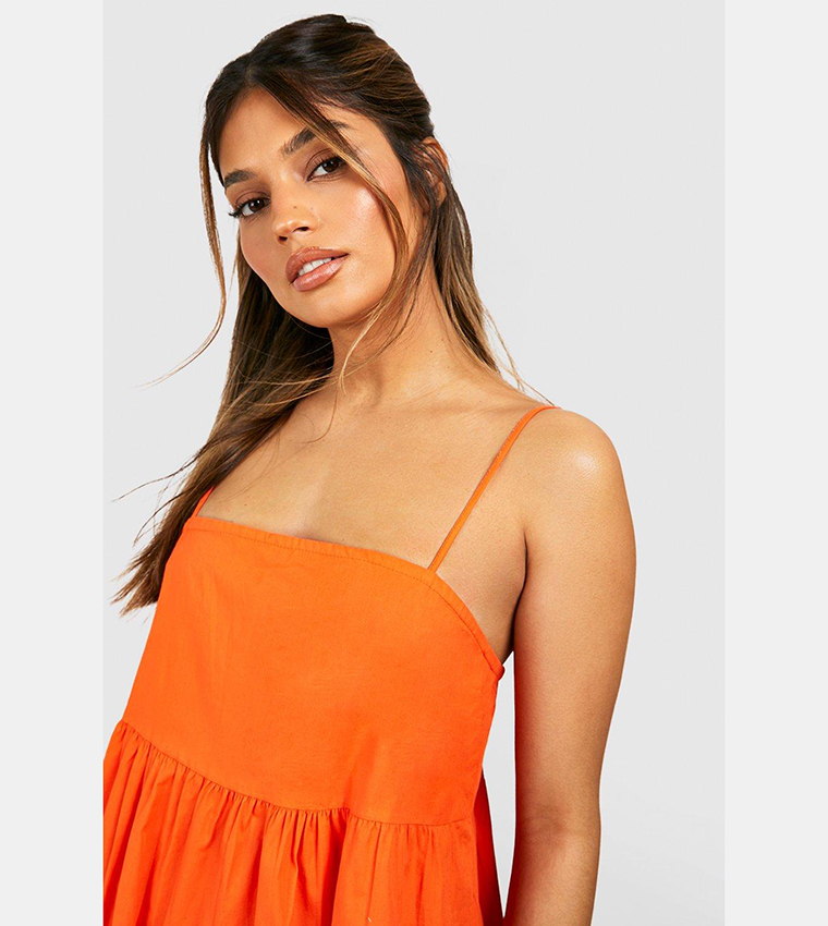 Orange 2024 smock dress