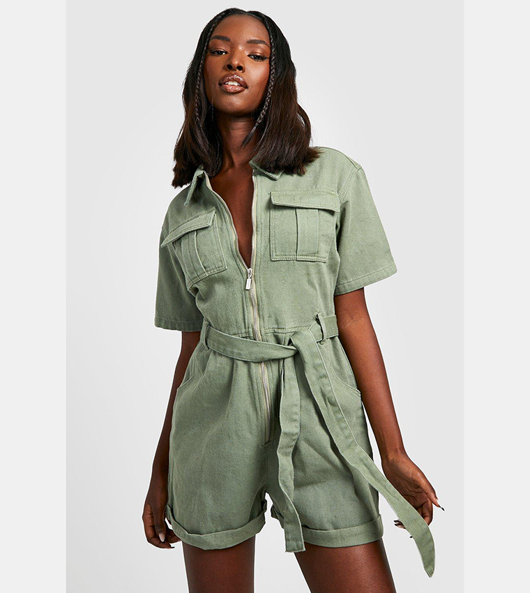 Cargo store romper womens