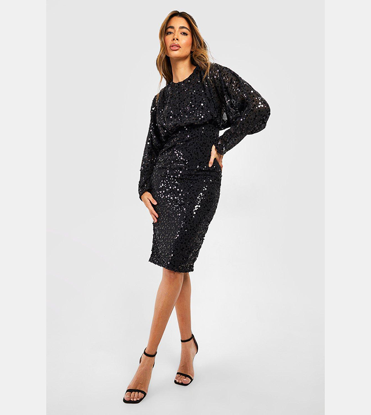 formal navy blue midi dress Gracy Navy Crepe Formal Maxi Dress