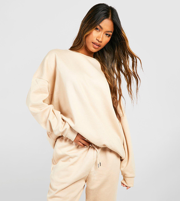 Oversized 2025 beige sweatshirt