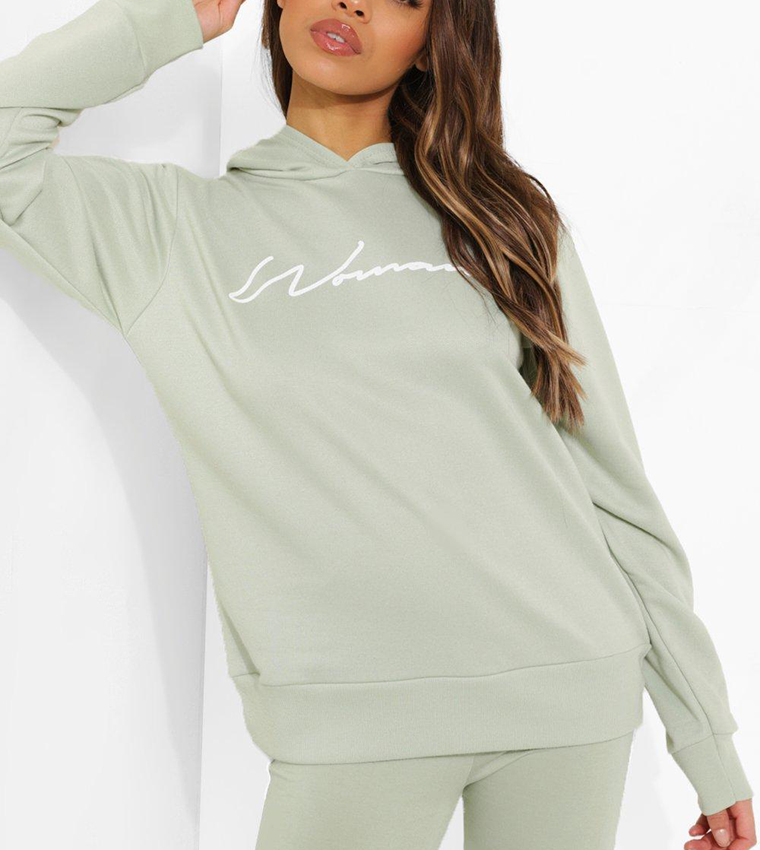 Buy Boohoo Woman Hoodie And Legging Tracksuit Set In Sage