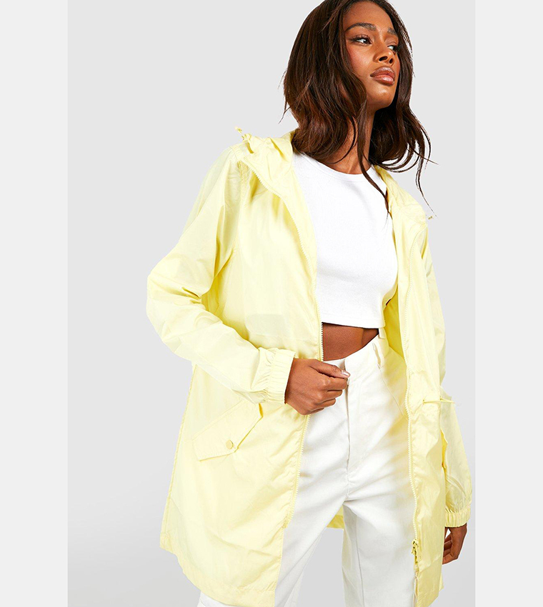 Boohoo yellow raincoat online