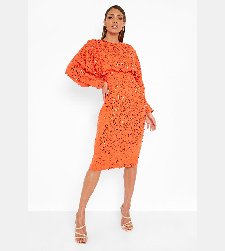 Orange batwing outlet dress