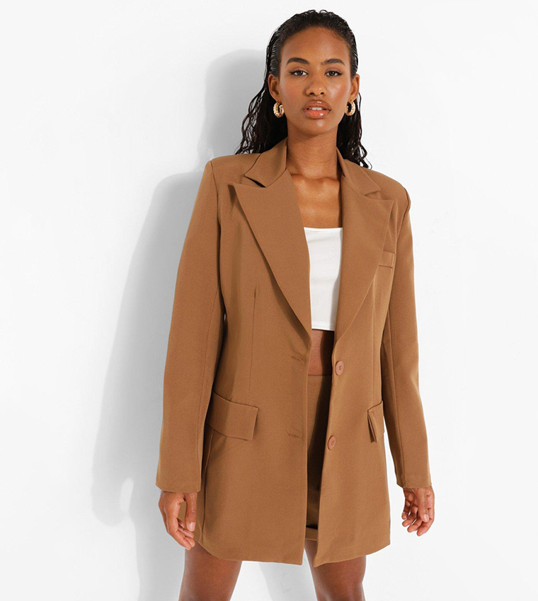 Camel 2025 fitted blazer