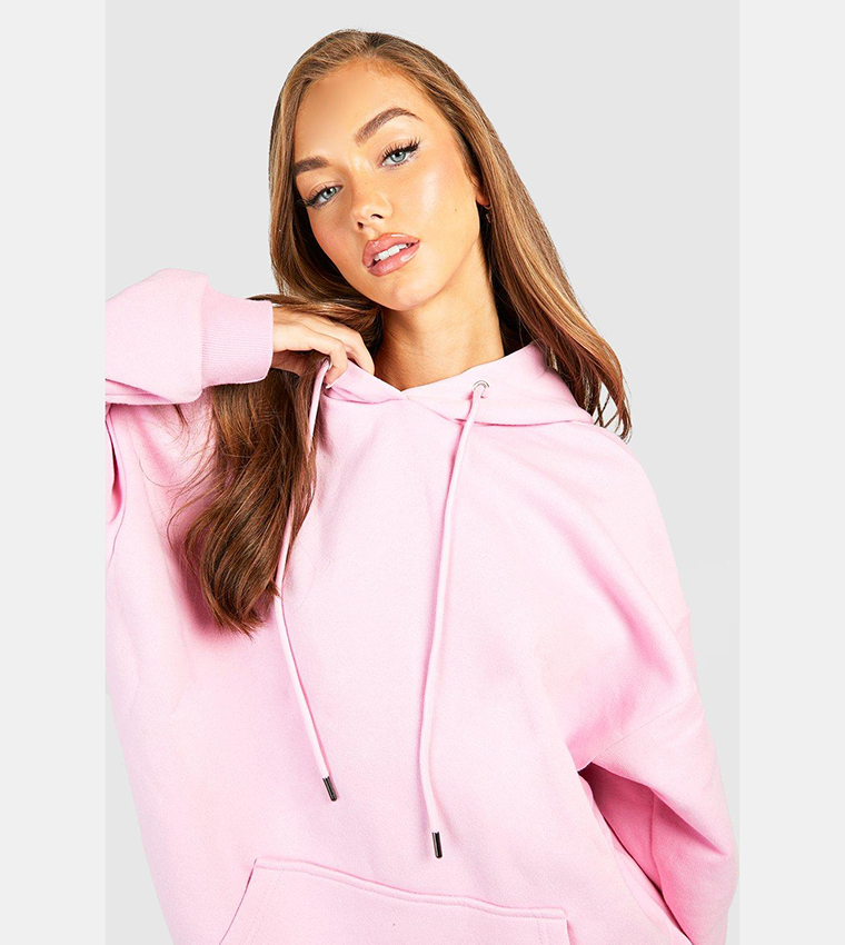 Buy Boohoo Recycled Oversized Hoodie In Pink | 6thStreet Saudi Arabia