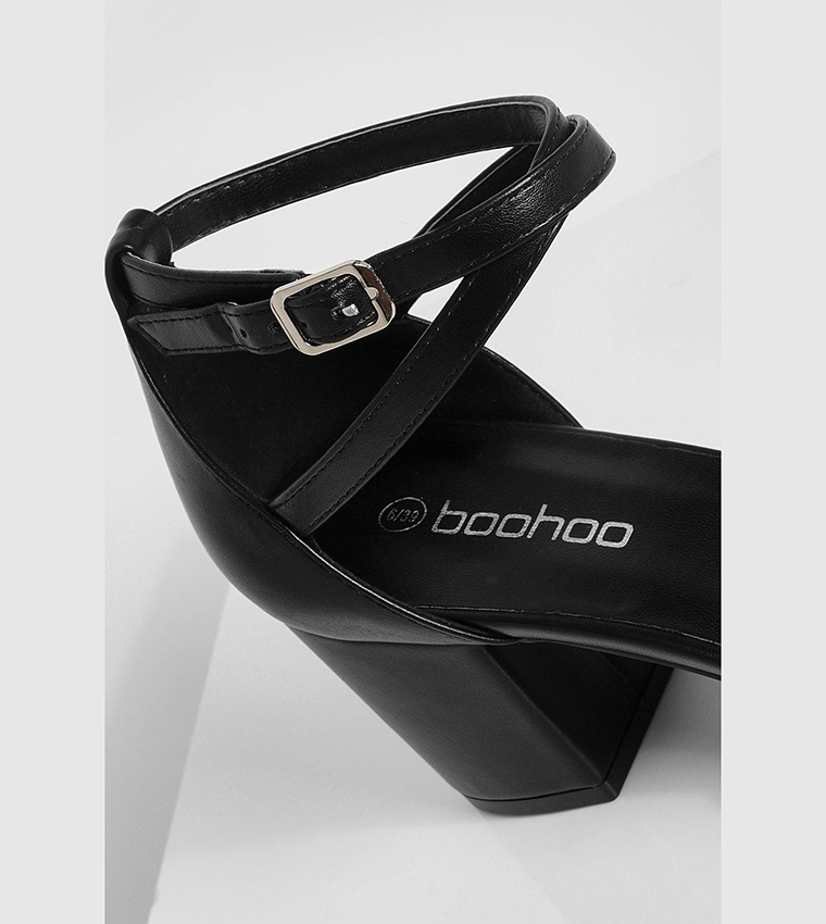 Buy Boohoo Wide Fit Low Block Pointed Heel Shoes In Black 6thStreet