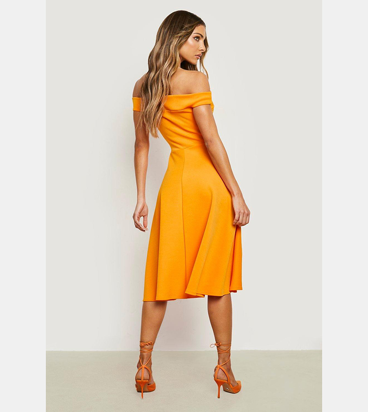 open lace back dress Rent Bardot Orange Poppy Loretta Maxi Dress
