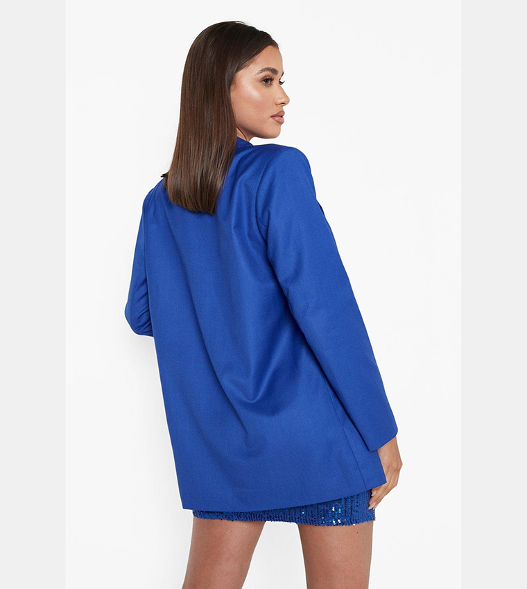 Buy Boohoo Sequin Slip Party Dress And Blazer In Blue 6thStreet UAE