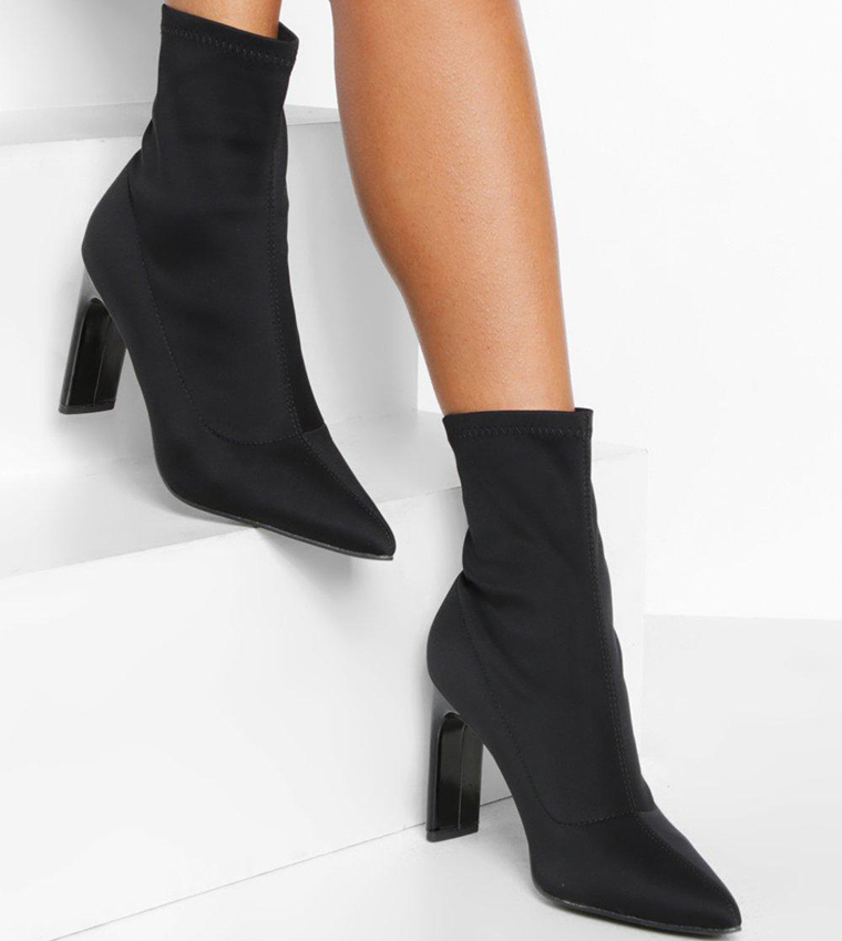 Boohoo black 2024 sock boots