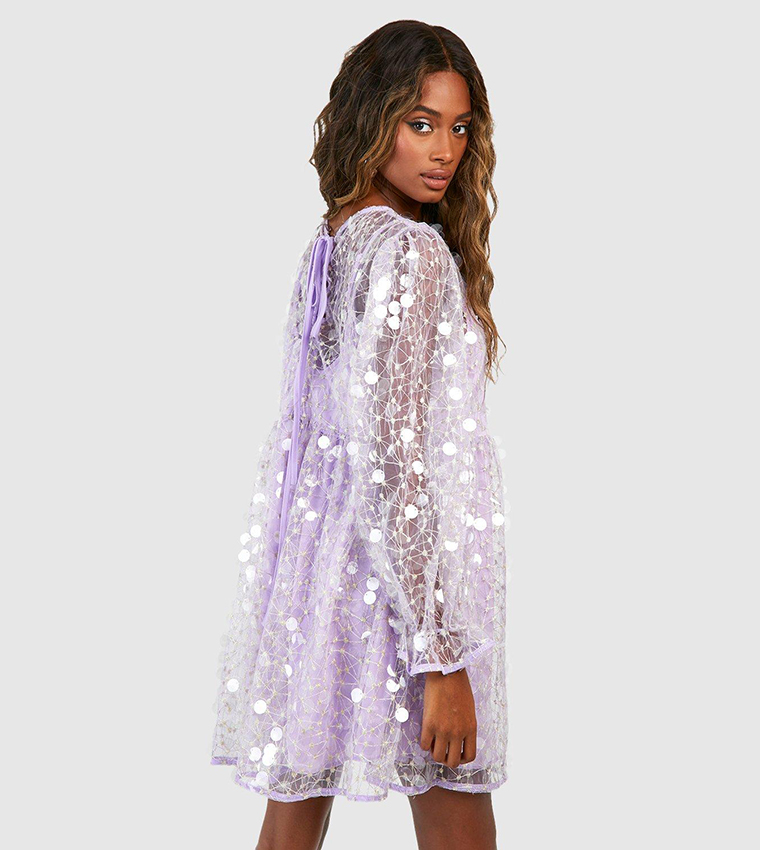 Glitter smock dress best sale